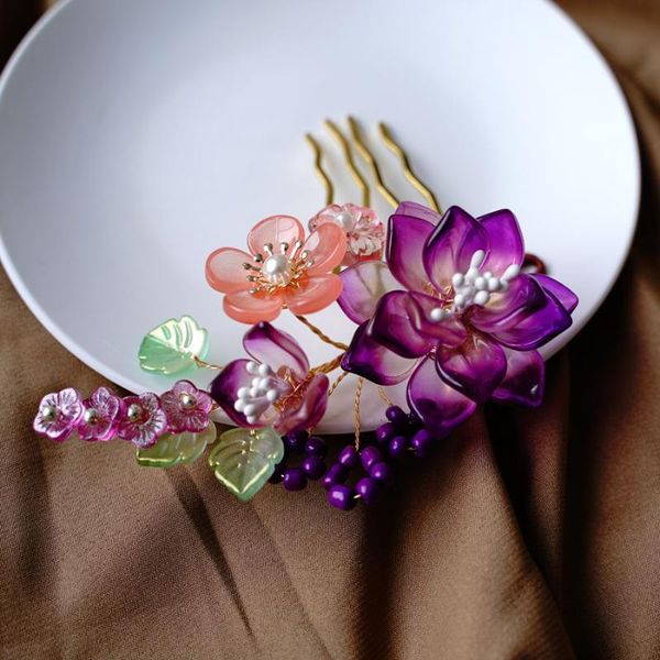hair clips & barrettes fantasy purple combs clip women flower hairpins ladies headdress female hairclips fork headwear accessories, Golden;silver
hair clips & barrettes fantasy purple combs clip women flower hairpins ladies headdress female hairclips fork headwear accessories, Golden;silver