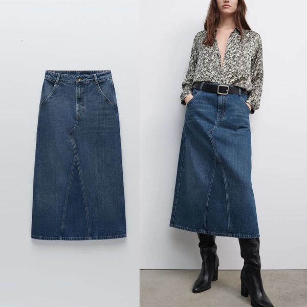 dresses za high waist denim midi skirt women side back patch pockets vintage spring skirts woman front zip casual, Black;gray
dresses za high waist denim midi skirt women side back patch pockets vintage spring skirts woman front zip casual, Black;gray