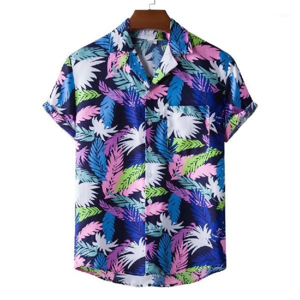 print shirts for men summer turn-down collar loose casual clothing beach streetwear fashion button men's, White;black
print shirts for men summer turn-down collar loose casual clothing beach streetwear fashion button men's, White;black