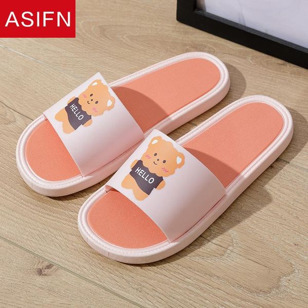 slippers cute hello bear women's summer home non-slip ins trend celebrity bathroom thick bottom ladies slides male, Black 
slippers cute hello bear women's summer home non-slip ins trend celebrity bathroom thick bottom ladies slides male, Black
