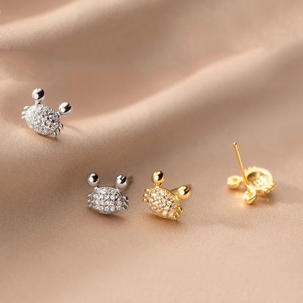 stud real 925 sterling silver zircon crab earrings for fashion women fine jewelry hiphop animal minimalist accessories, Golden;silver
stud real 925 sterling silver zircon crab earrings for fashion women fine jewelry hiphop animal minimalist accessories, Golden;silver