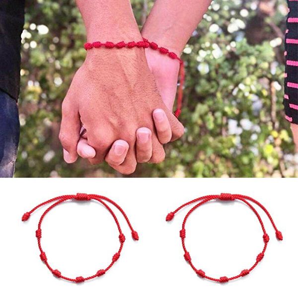 charm bracelets 2pcs 7 knots red string couples bracelet for protection evil eye good luck amulet success and prosperity friendship, Golden;silver
charm bracelets 2pcs 7 knots red string couples bracelet for protection evil eye good luck amulet success and prosperity friendship, Golden;silver