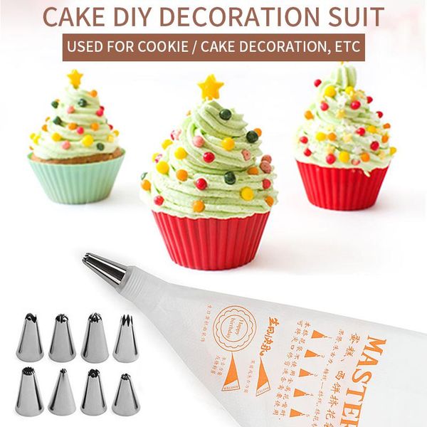 baking & pastry tools 8/14/26/50pcs diy cake decorating tips set tool icing piping cream bag with stainless steel nozzle
baking & pastry tools 8/14/26/50pcs diy cake decorating tips set tool icing piping cream bag with stainless steel nozzle
