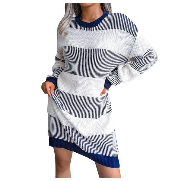 women's sweaters o-neck long sleeve loose chunky knitted pullover sweater jumper dress, White;black
women's sweaters o-neck long sleeve loose chunky knitted pullover sweater jumper dress, White;black