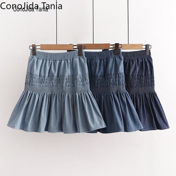 skirts 2021 summer korean women's short elastic waist ruffled cowboy overskirt, Black
skirts 2021 summer korean women's short elastic waist ruffled cowboy overskirt, Black