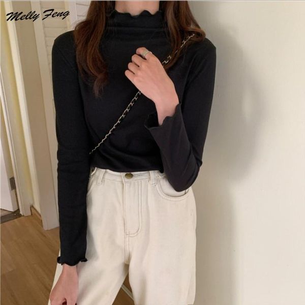 women's t-shirt turtleneck brushed long sleeve t-shirts women ruffled slim bottoming shirts solid pullovers 2021spring autumn, White
women's t-shirt turtleneck brushed long sleeve t-shirts women ruffled slim bottoming shirts solid pullovers 2021spring autumn, White