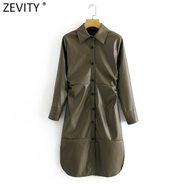 women fashion single breasted waist pleated shirt dress femme long sleeve side split faux leather slim vestido ds4878 210416, Black;gray 
women fashion single breasted waist pleated shirt dress femme long sleeve side split faux leather slim vestido ds4878 210416, Black;gray