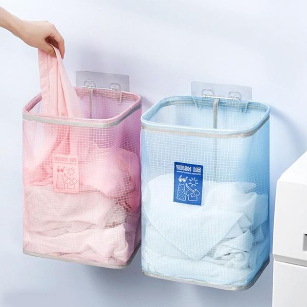 laundry bags wall-mounted basket foldable hanging mesh household bathroom dirty clothes storage organizer container bucket
laundry bags wall-mounted basket foldable hanging mesh household bathroom dirty clothes storage organizer container bucket