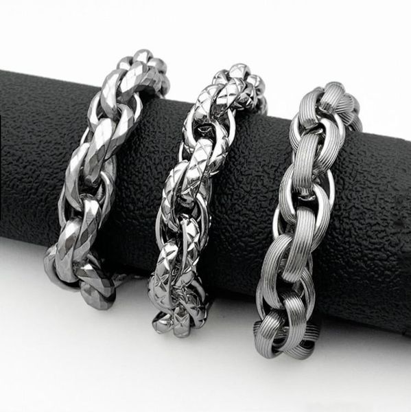 link, chain mens stainless steel domineering fitness thick bracelet smooth cut multi-faceted stripes fashion titanium jewelry gift, Black
link, chain mens stainless steel domineering fitness thick bracelet smooth cut multi-faceted stripes fashion titanium jewelry gift, Black