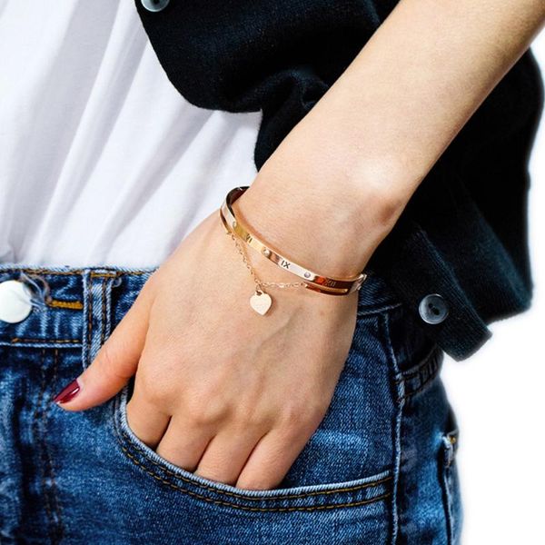 pendant necklaces simple roman digital bracelet female tassel love peach heart temperament versatile fashion trend jewelry, Silver
pendant necklaces simple roman digital bracelet female tassel love peach heart temperament versatile fashion trend jewelry, Silver