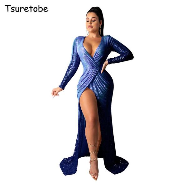 casual dresses tsuretobe sequin maxi dress women elegant high split party long sleeve cross deep v-neck vestidos outfits femal, Black;gray
casual dresses tsuretobe sequin maxi dress women elegant high split party long sleeve cross deep v-neck vestidos outfits femal, Black;gray
