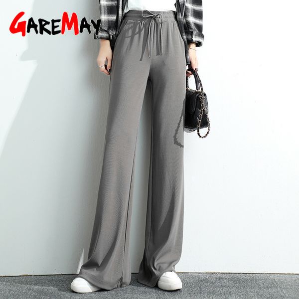 purple pants women's korean black high waist wide leg knit soft ankle length women elegant elastic classic 210428, Black;white
purple pants women's korean black high waist wide leg knit soft ankle length women elegant elastic classic 210428, Black;white