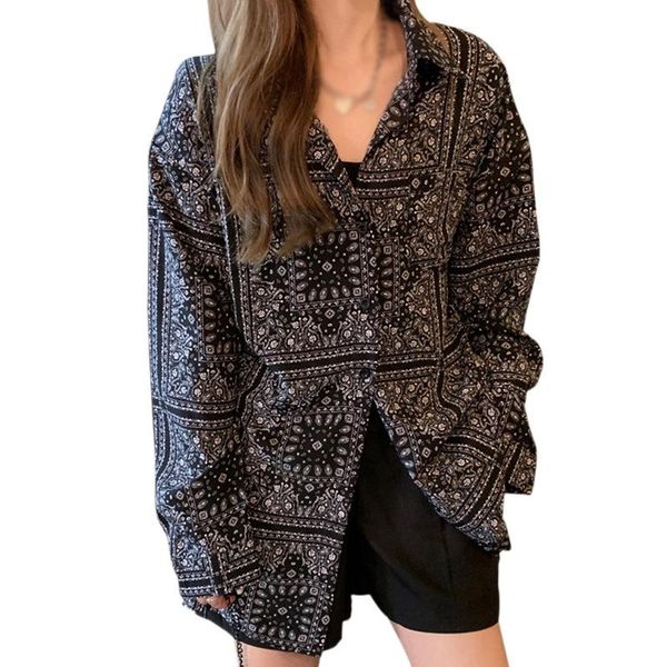 women's blouses & shirts women shirt 2021 retro printing loose and thin long-sleeved blouse streetwear, White
women's blouses & shirts women shirt 2021 retro printing loose and thin long-sleeved blouse streetwear, White