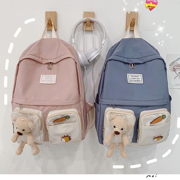 school bags bear style kawaii girl schoolbag women large capacity travel candy color waterproof nylon back to backpacks
school bags bear style kawaii girl schoolbag women large capacity travel candy color waterproof nylon back to backpacks