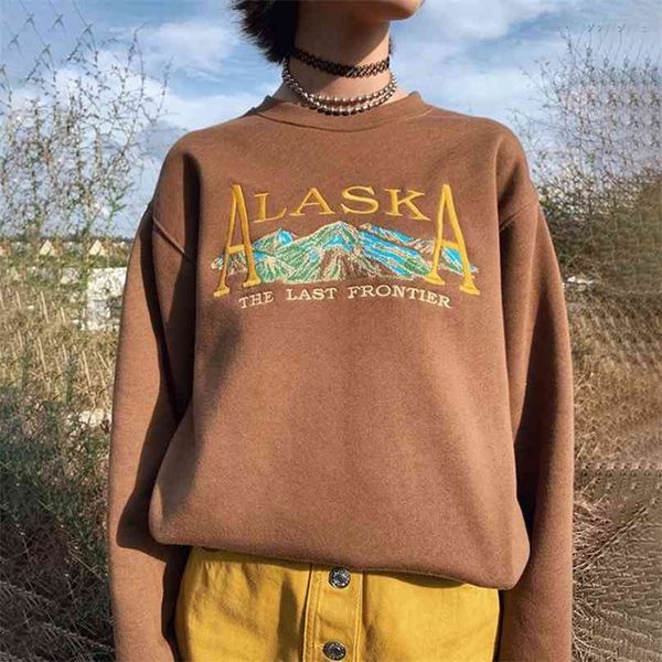embroidered letter pattern vintage brown crewneck sweatshirt women oversized winter brand design fashion teen girls clothes 210805, Black
embroidered letter pattern vintage brown crewneck sweatshirt women oversized winter brand design fashion teen girls clothes 210805, Black