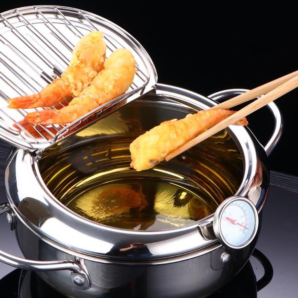pans stainless steel fryer 20cm japanese deep frying pot with a control fried chicken cooking kitchen cookware
pans stainless steel fryer 20cm japanese deep frying pot with a control fried chicken cooking kitchen cookware