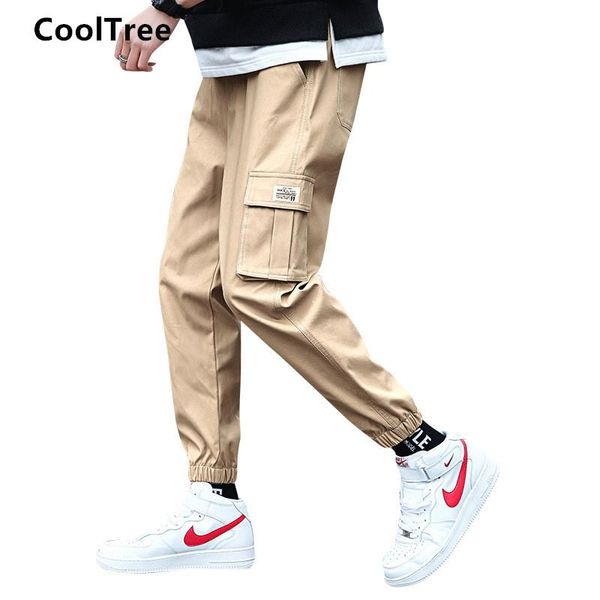 men's pants cooltree men cargo spring autumn solid color multi-pocket casual trousers male comfortable loose tie feet streetwear, Black
men's pants cooltree men cargo spring autumn solid color multi-pocket casual trousers male comfortable loose tie feet streetwear, Black