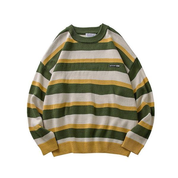 men's sweaters 2021 pullover striped sweater oversized mens knitted men hip hop harajuku korean casual black clothing, White;black
men's sweaters 2021 pullover striped sweater oversized mens knitted men hip hop harajuku korean casual black clothing, White;black