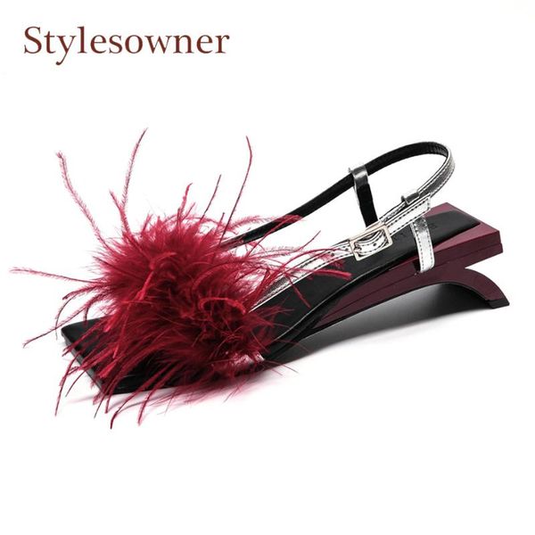 dress shoes stylesowner wine red feather buckle strap women sandals open toe slip on strange heel fashion summer mujer zapatos size 41, Black
dress shoes stylesowner wine red feather buckle strap women sandals open toe slip on strange heel fashion summer mujer zapatos size 41, Black