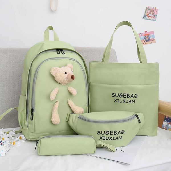 school bags 4-piece set of harajuku style fashion women's backpack canvas waterproof backpacks large-capacity all-match book bag
school bags 4-piece set of harajuku style fashion women's backpack canvas waterproof backpacks large-capacity all-match book bag