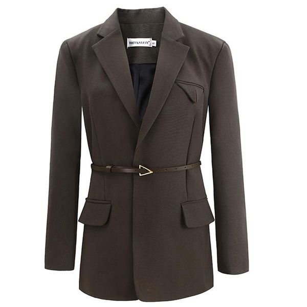 women's suits & blazers 2021 spring autumn casual all-match loose belt long sleeve coat retro mid-length suit jacket fashion designer w, White;black
women's suits & blazers 2021 spring autumn casual all-match loose belt long sleeve coat retro mid-length suit jacket fashion designer w, White;black