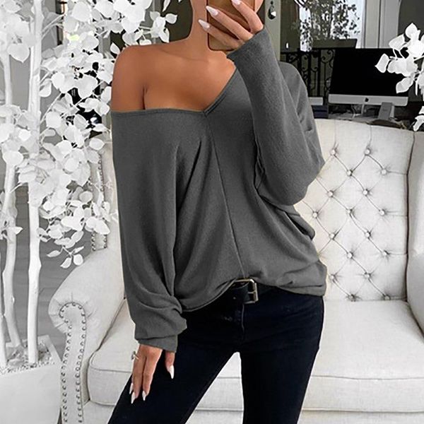 women's t-shirt plus size t shirt for women casual stylish solid color loose v neckline long sleeve summer woman 2021, White
women's t-shirt plus size t shirt for women casual stylish solid color loose v neckline long sleeve summer woman 2021, White