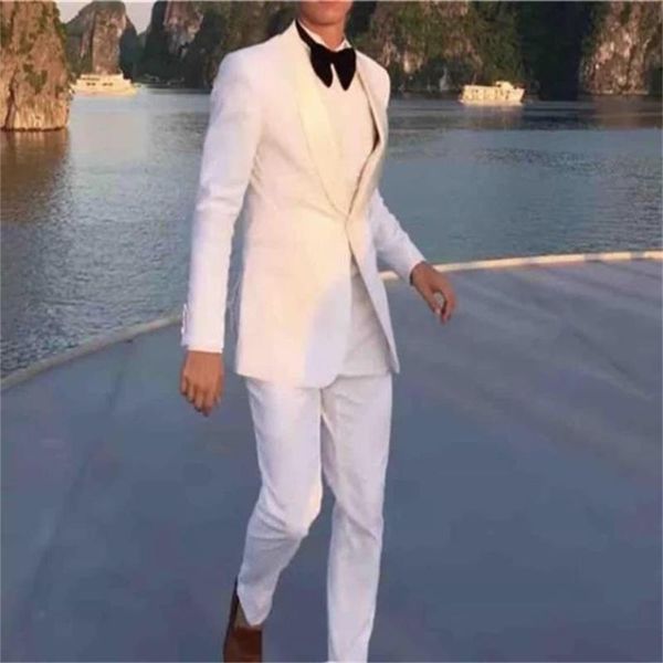 men's suits & blazers latest high-quality customized man shawl lapel tuxedo white suit wedding/prom/dinner 2-piece set (jacket+trousers, White;black
men's suits & blazers latest high-quality customized man shawl lapel tuxedo white suit wedding/prom/dinner 2-piece set (jacket+trousers, White;black