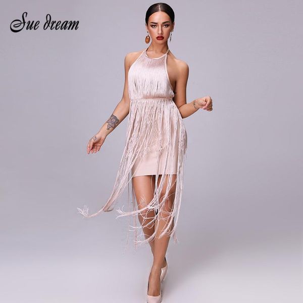 bandage dress tassel long diving christmas party women's sleeveless halter fringed casual dresses, Black;gray
bandage dress tassel long diving christmas party women's sleeveless halter fringed casual dresses, Black;gray
