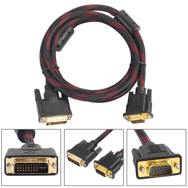 1.4m dvi male to vga dvi-i cable 24 + 5 turn connector video for hdtv dvd notebook cables & connectors
1.4m dvi male to vga dvi-i cable 24 + 5 turn connector video for hdtv dvd notebook cables & connectors