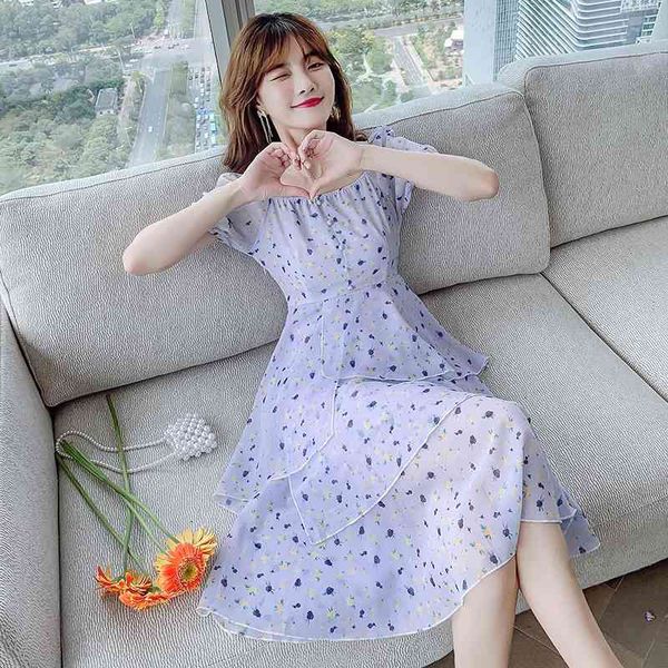 llzacoosh summer sweet puff sleeve purple printted women chiffon off shoulder square collar cake slim midi dress 210514, Black;gray
llzacoosh summer sweet puff sleeve purple printted women chiffon off shoulder square collar cake slim midi dress 210514, Black;gray