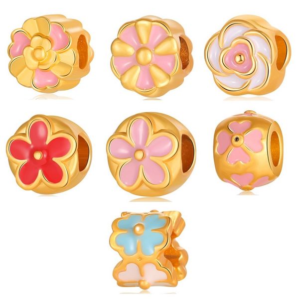 fits pandora bracelets 20pcs gold spring matte flower crystal charms beads silver charms bead for women diy european necklace jewelry, Black
fits pandora bracelets 20pcs gold spring matte flower crystal charms beads silver charms bead for women diy european necklace jewelry, Black