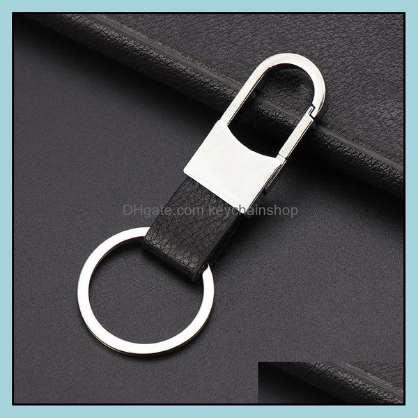 keychains fashion aessories design business mens gift sier metal key chain black leather keychain ring with drop delivery 2021 jj21s, Silver
keychains fashion aessories design business mens gift sier metal key chain black leather keychain ring with drop delivery 2021 jj21s, Silver