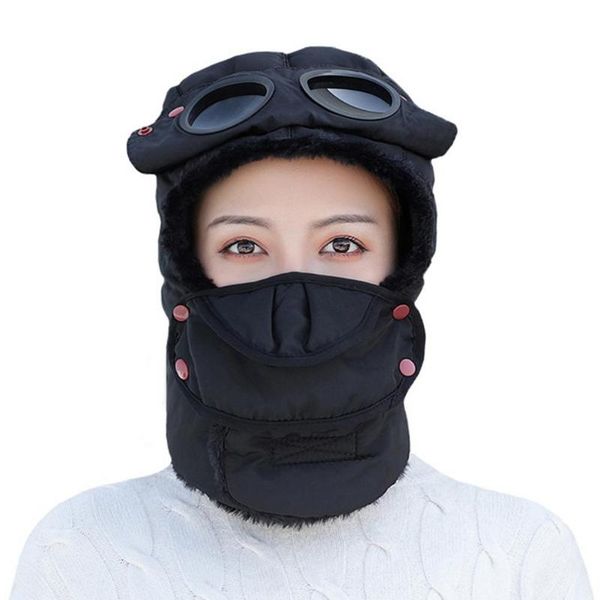 winter ear protection hat cold glasses lei feng outdoor warm wind and ski with face mask cycling caps & masks, Black
winter ear protection hat cold glasses lei feng outdoor warm wind and ski with face mask cycling caps & masks, Black
