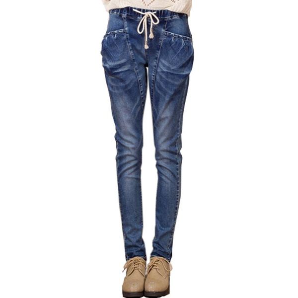 women's jeans women denim harem pants elastic waist drawstring casual trousers fashion pencil female blue retro
women's jeans women denim harem pants elastic waist drawstring casual trousers fashion pencil female blue retro