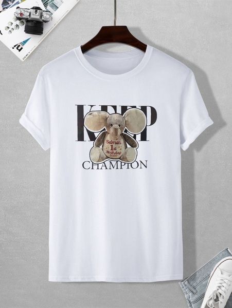 men cartoon & letter graphic tee f9mm#, White;black
men cartoon & letter graphic tee f9mm#, White;black