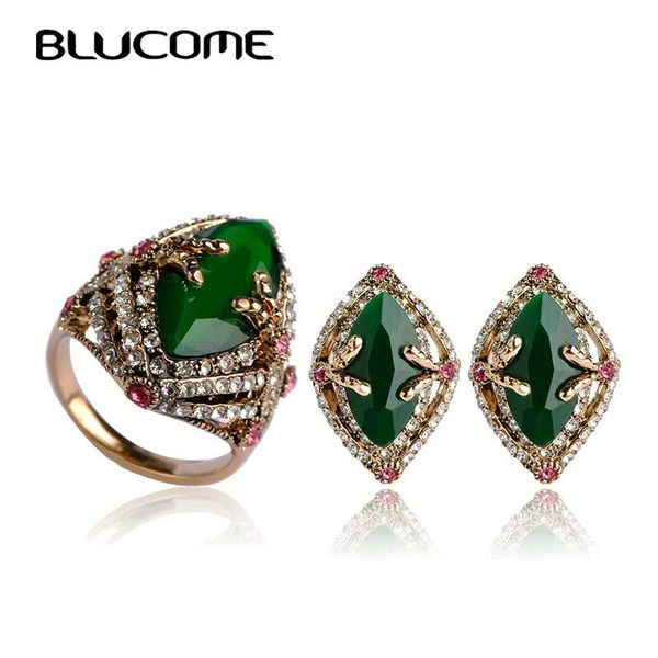 earrings & necklace blucome jewelry sets luxury costume bijoux bijuterias wedding resin zirconia french hooks green vintage ring set, Silver
earrings & necklace blucome jewelry sets luxury costume bijoux bijuterias wedding resin zirconia french hooks green vintage ring set, Silver