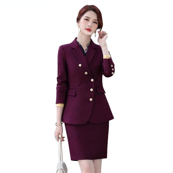 two piece dress elegant work career blazer and skirt suit women s-5xl set office ladies formal button decoration clothes, White
two piece dress elegant work career blazer and skirt suit women s-5xl set office ladies formal button decoration clothes, White