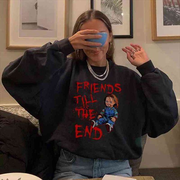 women's hoodies & sweatshirts camisola feminina com capuz de terror pulôveres manga longa hip hop moletom cor borboleta streetwear har, Black
women's hoodies & sweatshirts camisola feminina com capuz de terror pulôveres manga longa hip hop moletom cor borboleta streetwear har, Black
