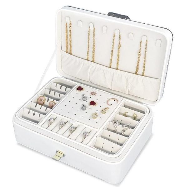 jewelry pouches, bags large two layer organizer box with 56 stud jacks smooth leather storage case display holder lock, Pink;blue
jewelry pouches, bags large two layer organizer box with 56 stud jacks smooth leather storage case display holder lock, Pink;blue