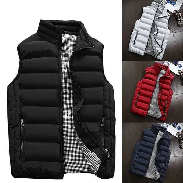 autumn winter men stylish vest mens warm sleeveless jacket waistcoat men's vest casual coats plus size 5xl men clothing 211019, Black;white
autumn winter men stylish vest mens warm sleeveless jacket waistcoat men's vest casual coats plus size 5xl men clothing 211019, Black;white