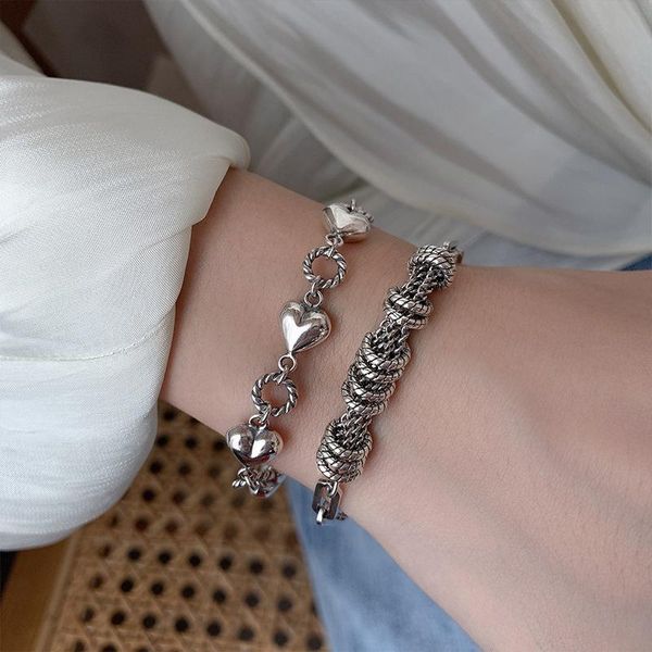 charm bracelets cool hollow heart women jewelry personality silver plated bangle temperament hip-hop style retro dark chain bracelet, Golden;silver
charm bracelets cool hollow heart women jewelry personality silver plated bangle temperament hip-hop style retro dark chain bracelet, Golden;silver