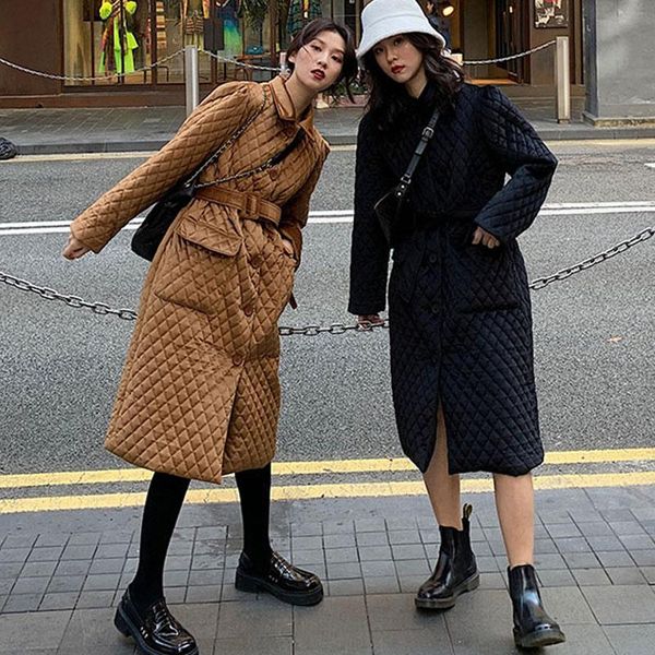 women's down & parkas philosophy winter long straight velvet coat rhombus pattern casual sashes women argyle plaid bubble jacket, Black
women's down & parkas philosophy winter long straight velvet coat rhombus pattern casual sashes women argyle plaid bubble jacket, Black