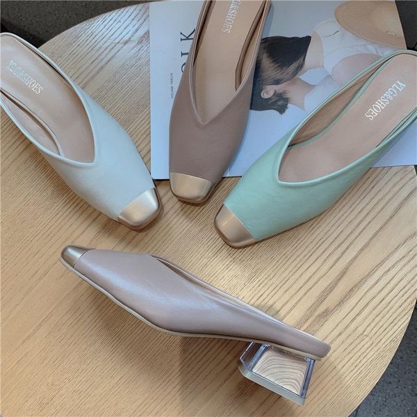 female shoes square heel low slippers casual cover toe med slides shallow 2021 block luxury soft rome fabric pu hoof heels, Black
female shoes square heel low slippers casual cover toe med slides shallow 2021 block luxury soft rome fabric pu hoof heels, Black