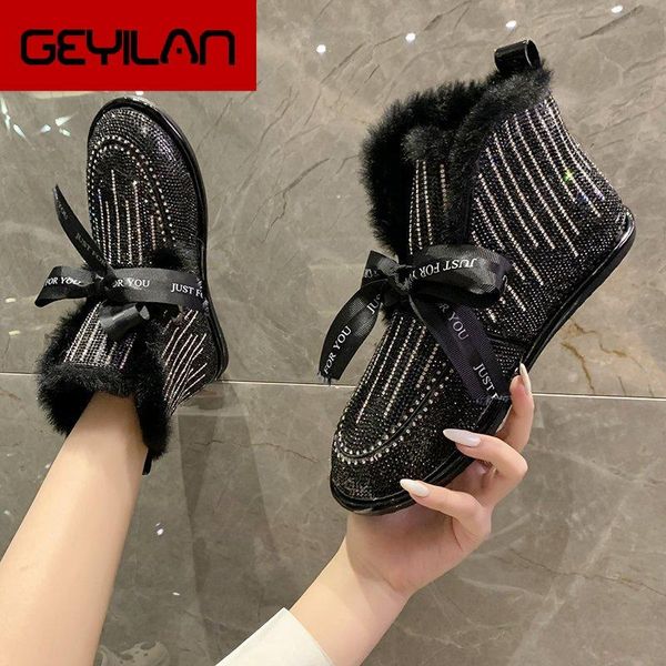 boots 2021 ankle for women leather real fur winter shoes warm rhinestone casual female snow botas mujer, Black
boots 2021 ankle for women leather real fur winter shoes warm rhinestone casual female snow botas mujer, Black