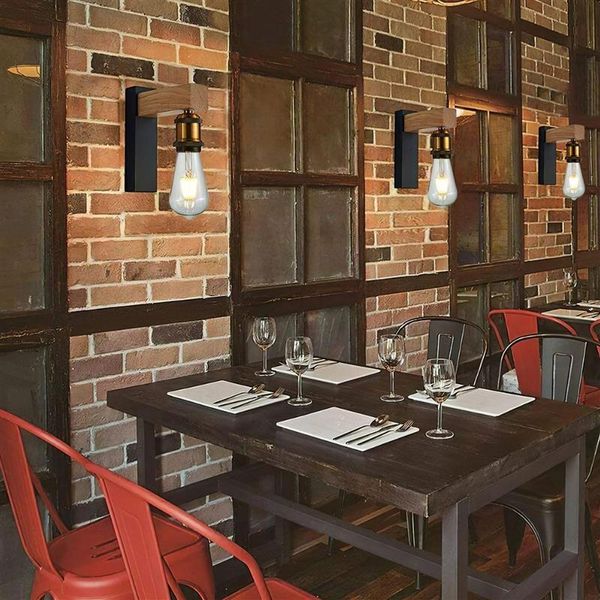 wall lamp retro industrial led light e27 bulb wooden vintage indoor fixture sconce for living room bedroom restaurant
wall lamp retro industrial led light e27 bulb wooden vintage indoor fixture sconce for living room bedroom restaurant