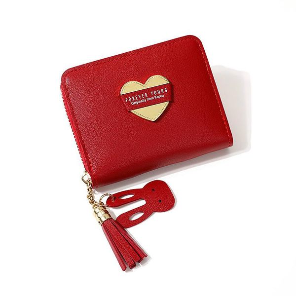wallets leather women mini wallet casual personality zipper tassel coin purse card holder ladies female heart pattern, Red;black
wallets leather women mini wallet casual personality zipper tassel coin purse card holder ladies female heart pattern, Red;black