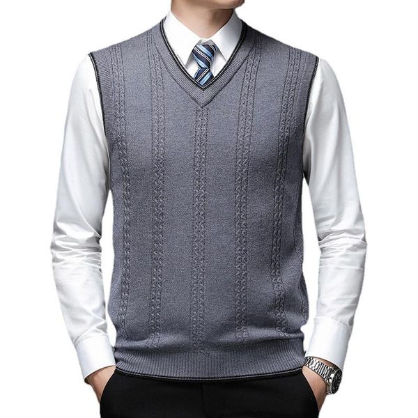 men's vests autumn sleeveless wool knitwear vest casual v-neck sweater coat male knit pullover sweaters, Black;white
men's vests autumn sleeveless wool knitwear vest casual v-neck sweater coat male knit pullover sweaters, Black;white