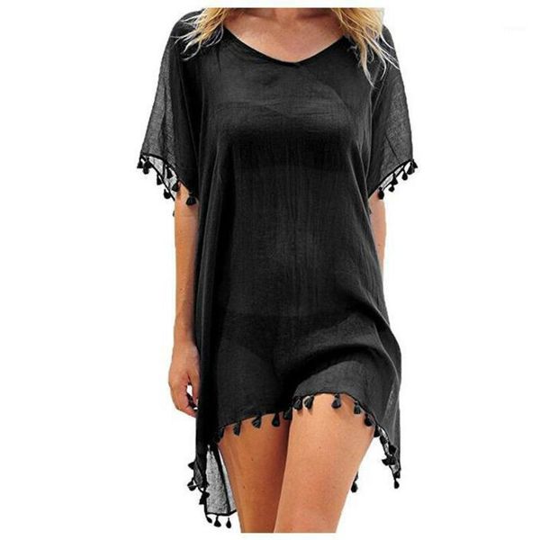 women ladies beachwear swimwear bikini beach wear cover up summer kaftan sarong tassel dress women's, White;black
women ladies beachwear swimwear bikini beach wear cover up summer kaftan sarong tassel dress women's, White;black
