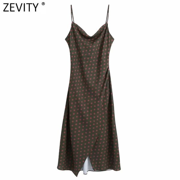 zevity women vintage slash neck polka dots print sling vestido ladies spaghetti strap back buttons chic party dresses ds4638 210419, Black;gray
zevity women vintage slash neck polka dots print sling vestido ladies spaghetti strap back buttons chic party dresses ds4638 210419, Black;gray