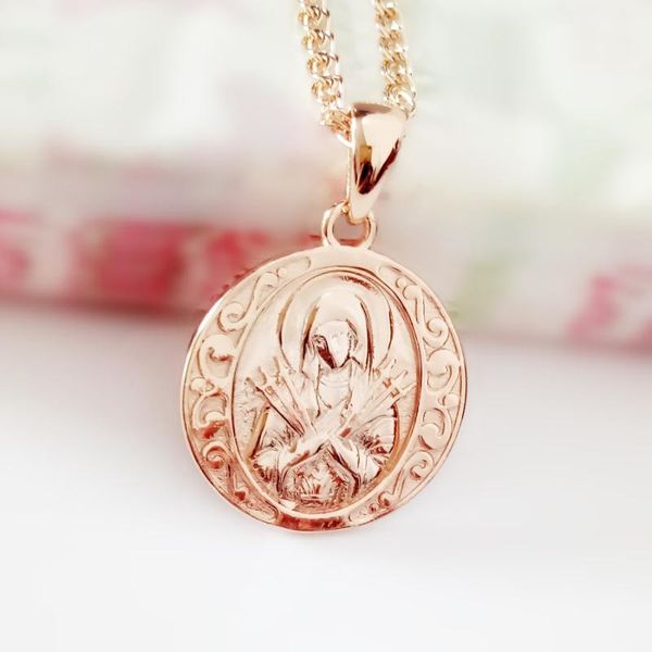 pendants orthodox round pendant women jewelry 585 gold color fashion necklace, Black
pendants orthodox round pendant women jewelry 585 gold color fashion necklace, Black